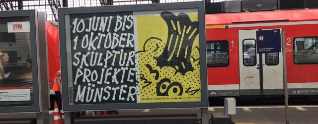 Plakatwerbung für die Skulptur-Projekte in Münster